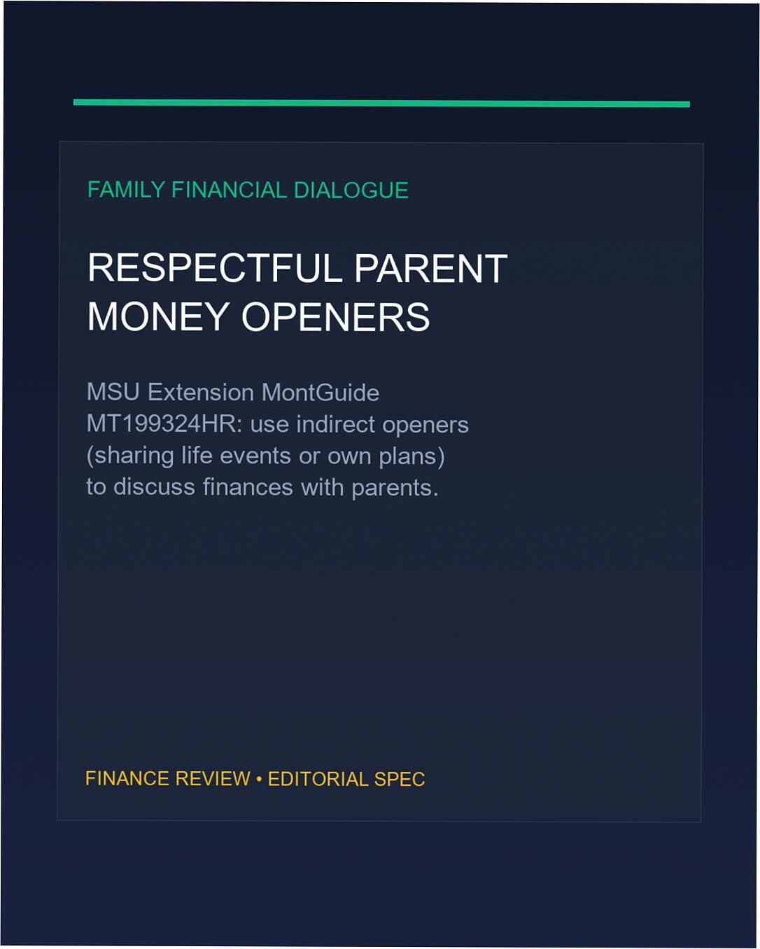 aging parents money conversation opener