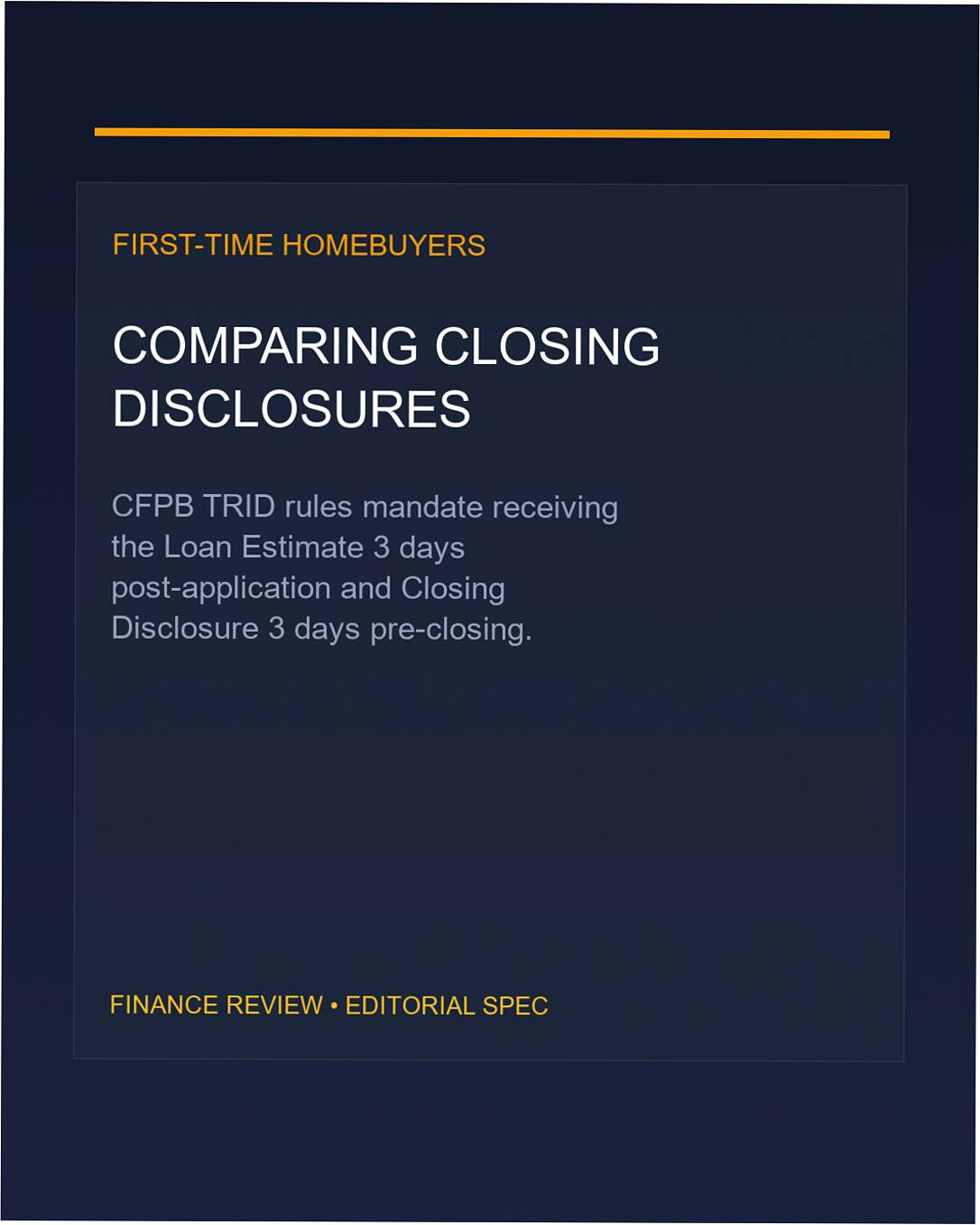 closing costs loan estimate disclosure window