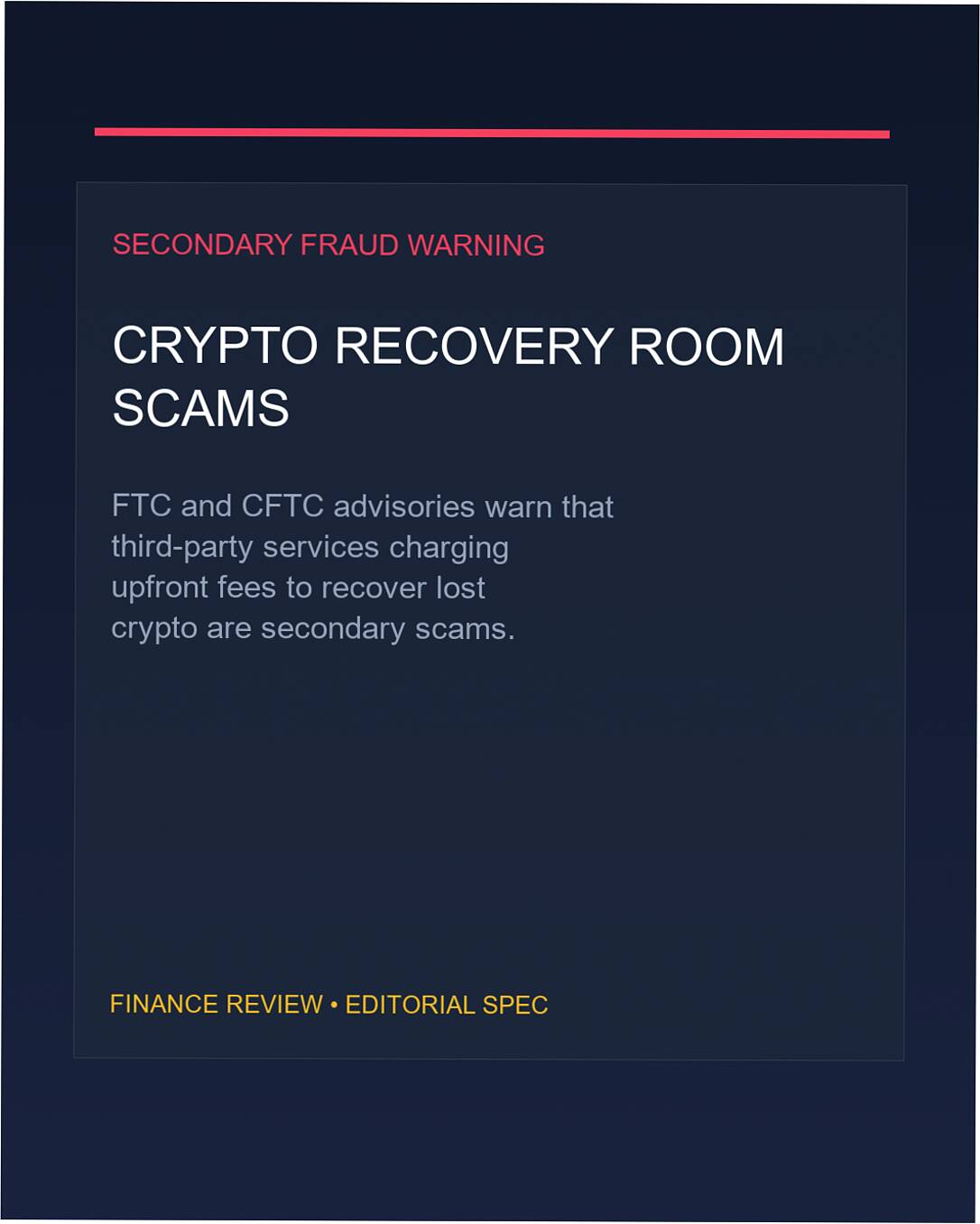 crypto recovery service scam warning