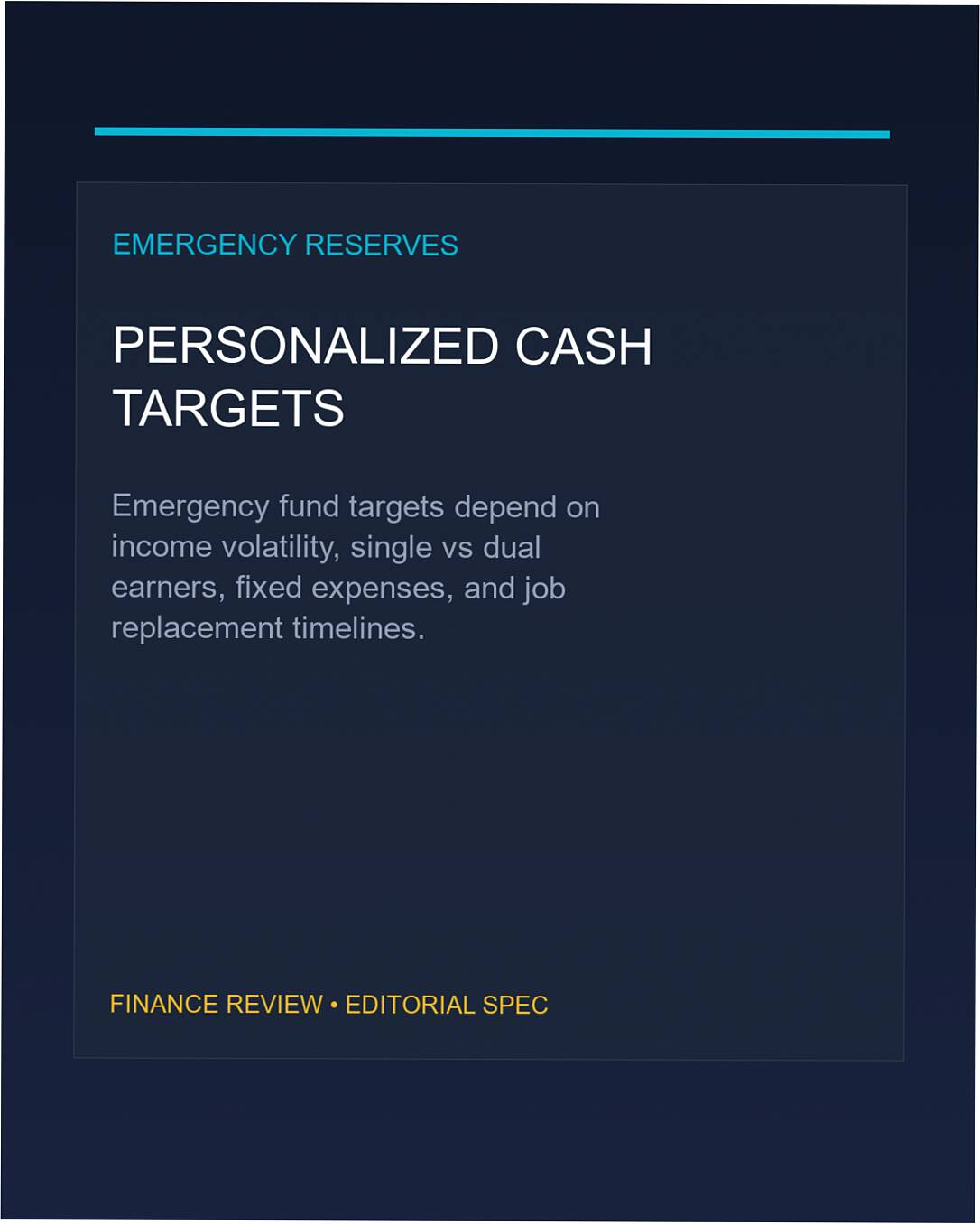 emergency fund size personalized framework