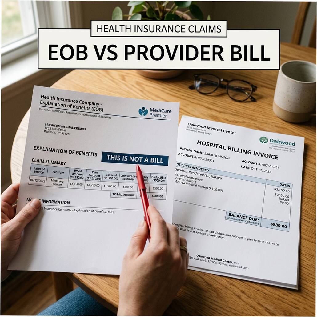 explanation of benefits versus hospital bill
