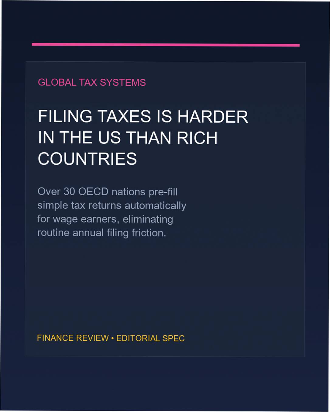 filing taxes harder us oecd comparison