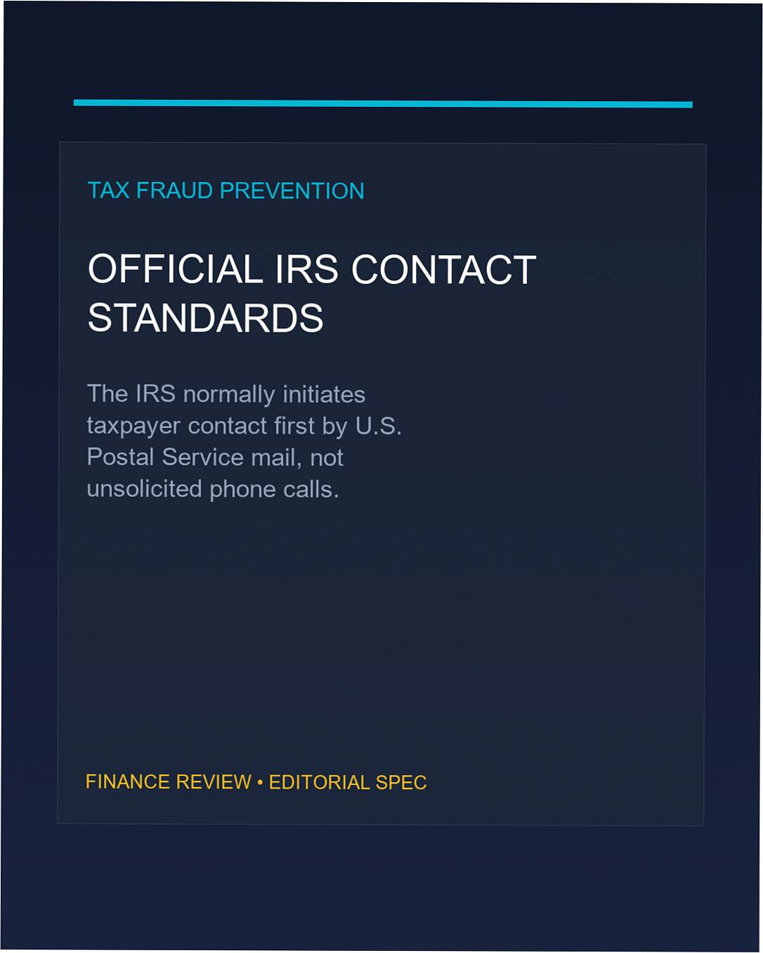 irs first contact mail standard