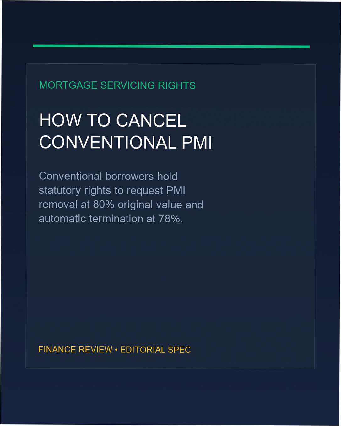 pmi cancellation rules homeowners protection act