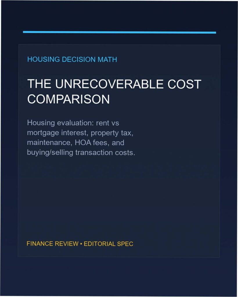rent versus buy unrecoverable costs framework