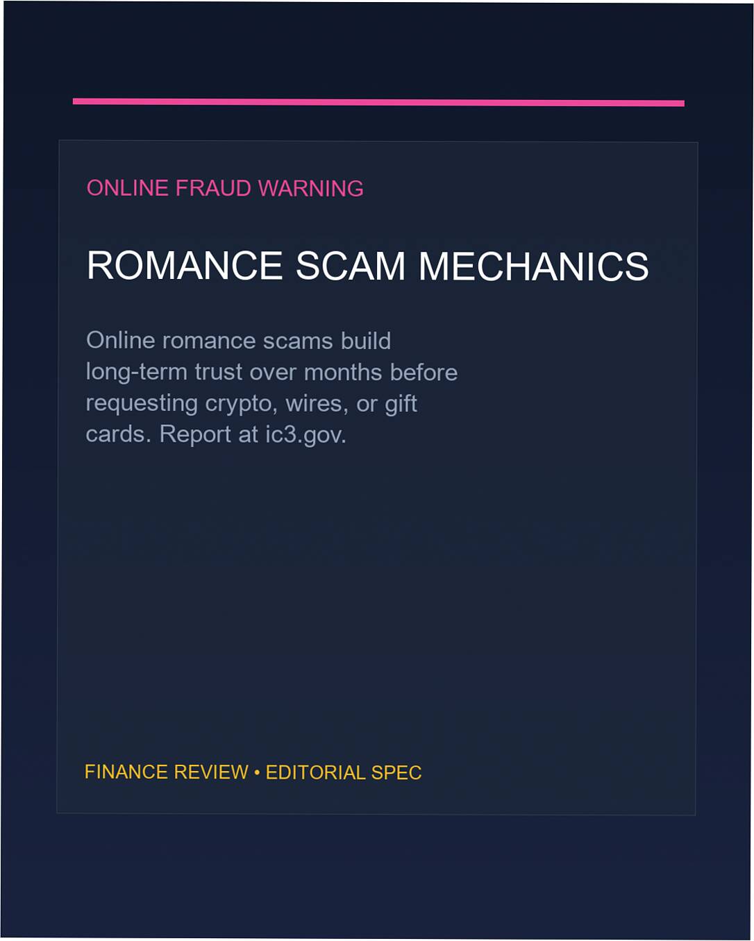 romance scam tactics reporting routes