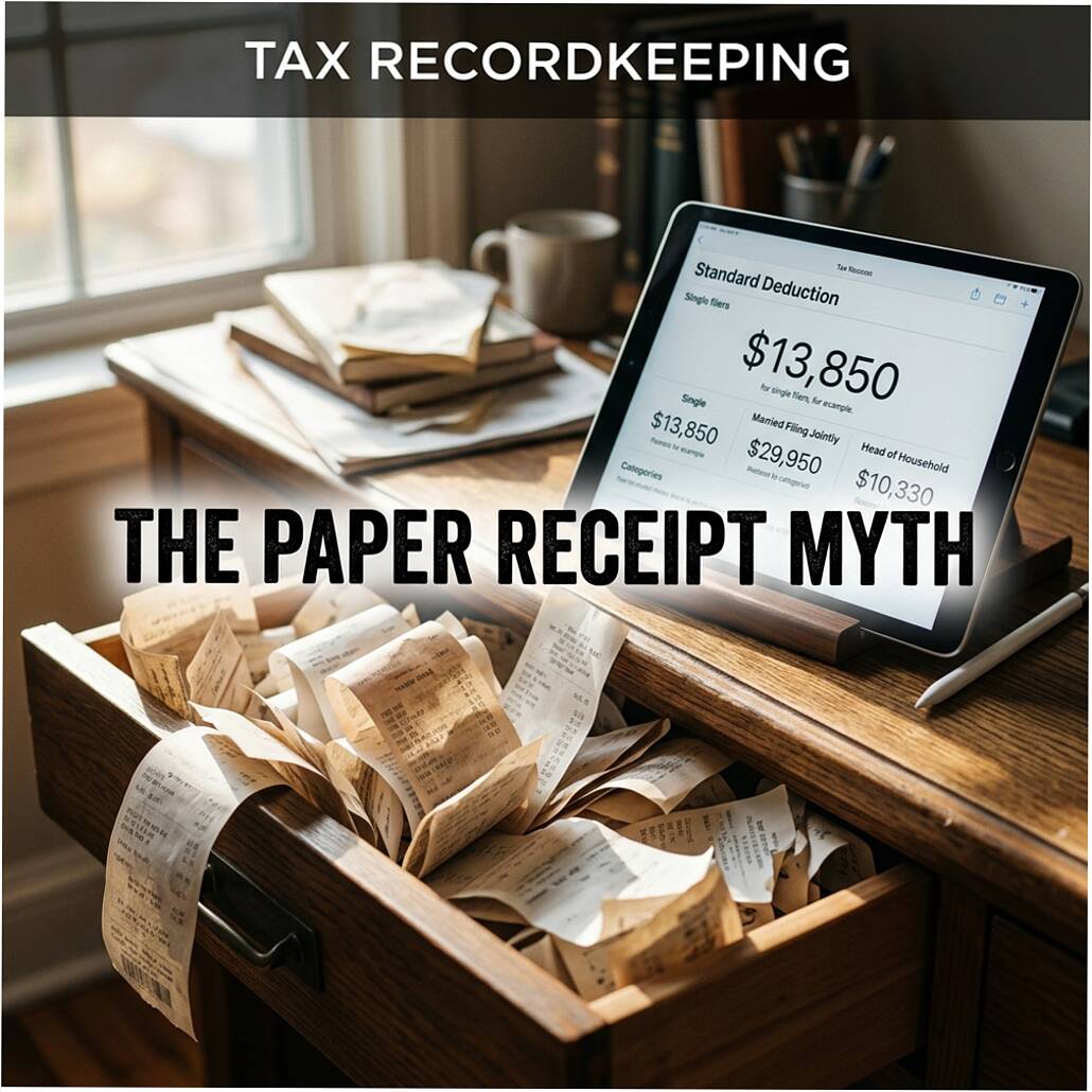 stop saving paper receipts standard deduction