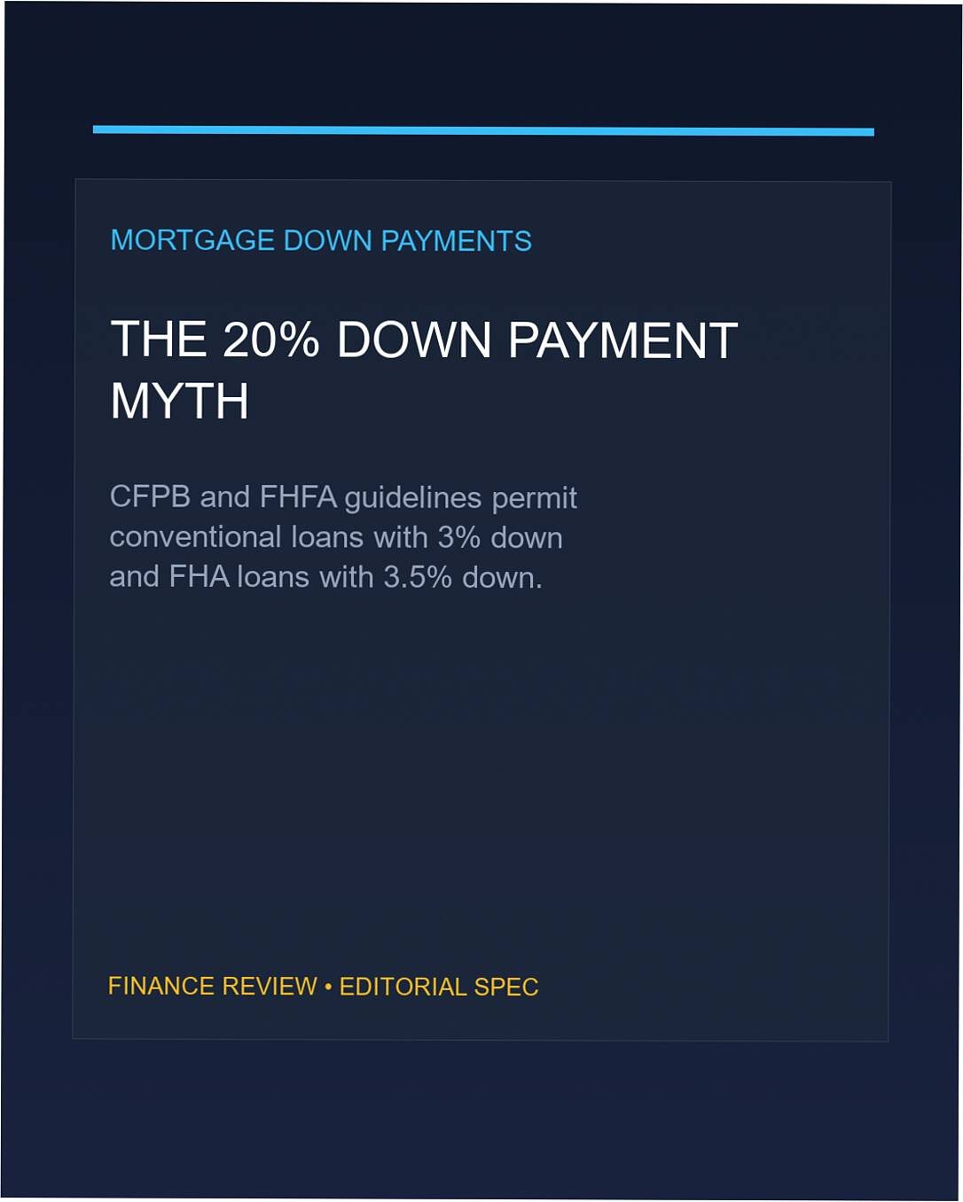 twenty percent down payment mortgage myth