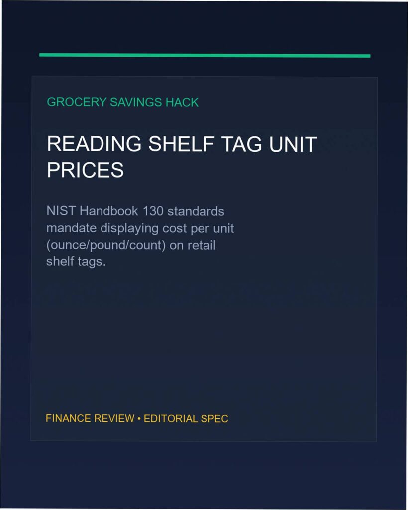 unit price shelf tag nist handbook 130
